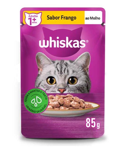 Ração Úmida Whiskas Sachê - Frango ao Molho - 85g